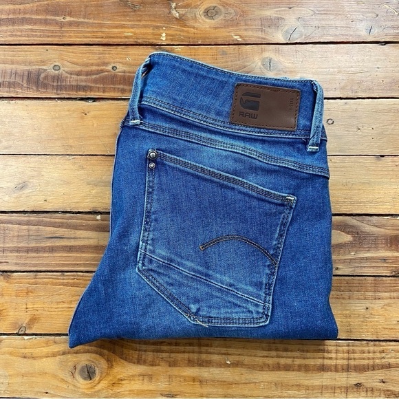 Raw G-Star jeans Lynn mid rise skinny strechy denim size 28 - Picture 5 of 15